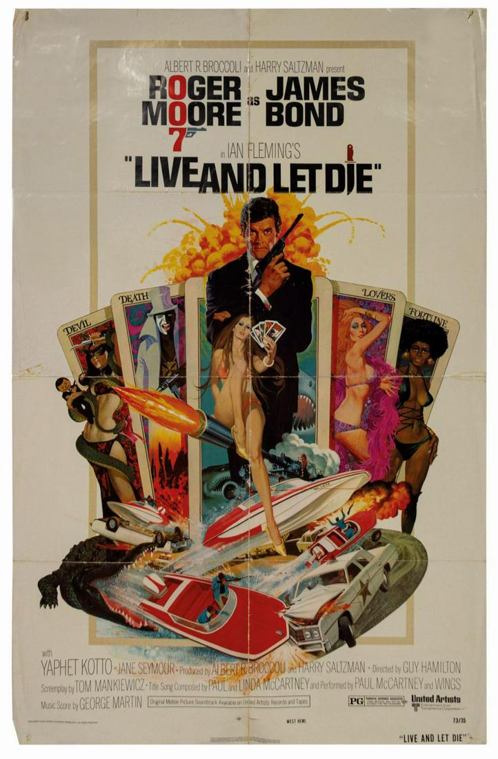 James Bond 007 Live And Let Die Poster Jan 30 21 Van Eaton Galleries In Ca
