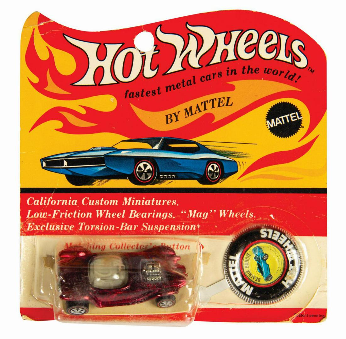 Hot Wheels Purple Beatnik Bandit with Tone Variation.: (Mattel, 1969) A very rare purple colored Beatnik Bandit die-cast car by Hot Wheels with an unusual tone variation. This car has an uncommon dark purple marbled look as opposed to the typically single