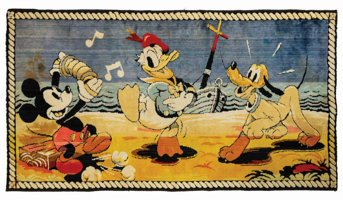Alexander Smith Mickey And Friends Tapestry. (1 of 1)