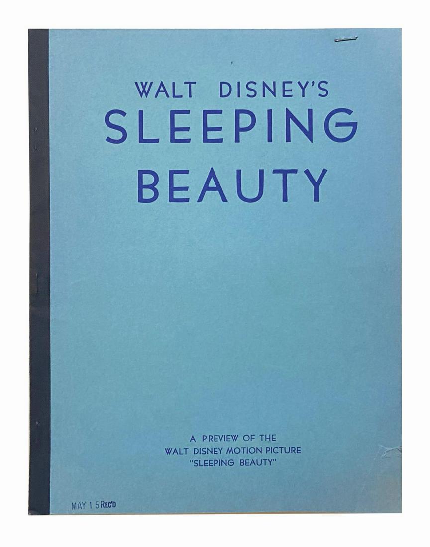 Walt Disney's Sleeping Beauty Preview Booklet.: (Disney, 1957) A rare vintage Sleeping Beauty preview booklet created by the Walt Disney Studios to promote the film and provide insight to animation process. The contents include a two-page plot syno