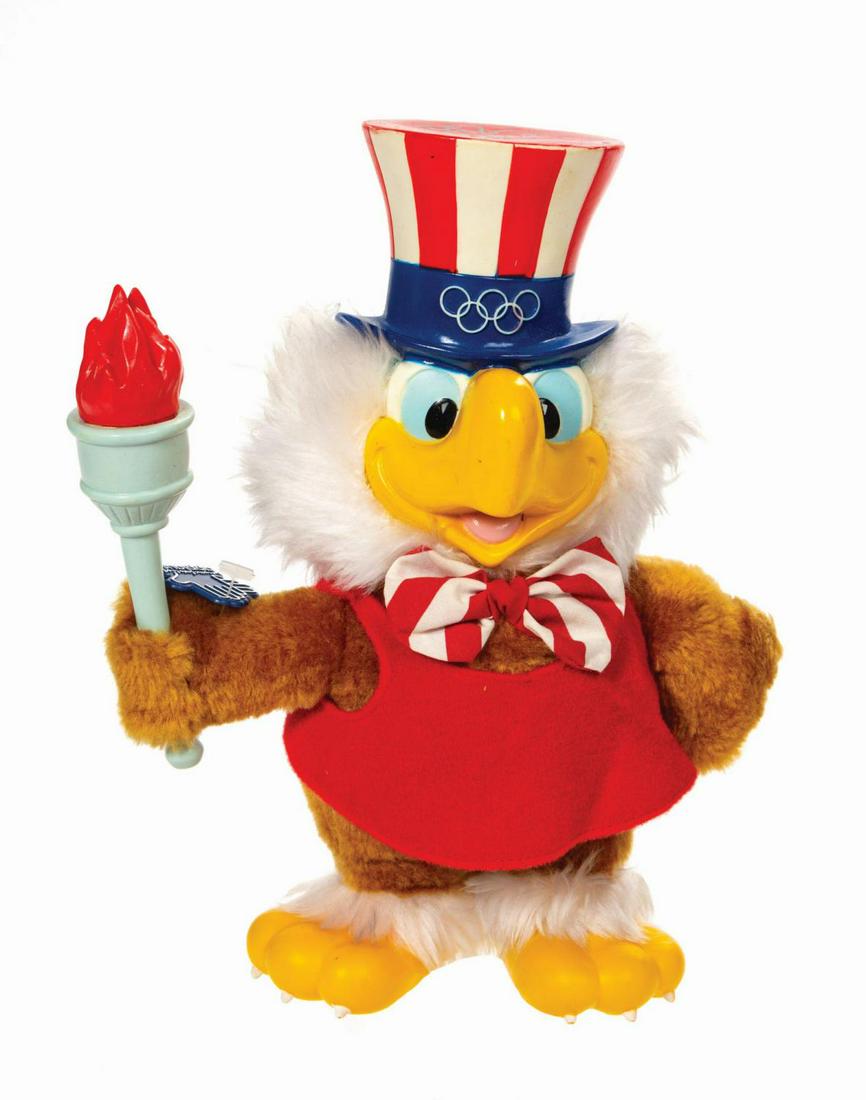 Sam the Olympic Eagle Toy Signed by Bob Moore. (1 of 2)