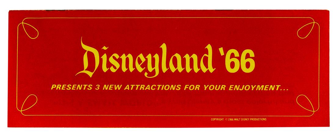 Disneyland '66 New Attractions Brochure. (1 of 3)