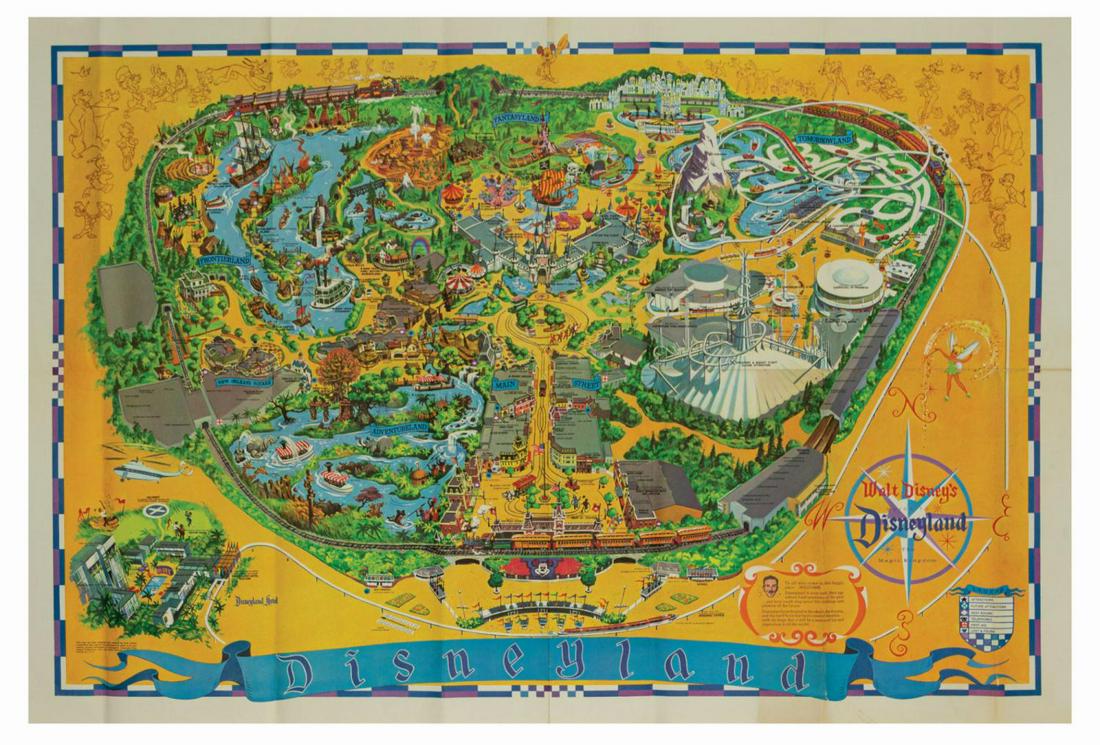 Milt Albright's 1968 Disneyland Souvenir Map. (1 of 1)