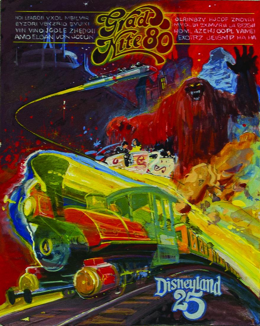 Disneyland Grad Nite '80 Poster Concept Painting. (1 of 2)