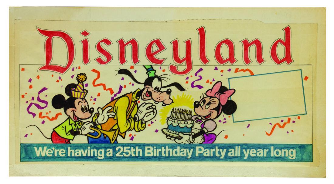 Original Disneyland 25th Birthday Party Artwork. (1 of 1)