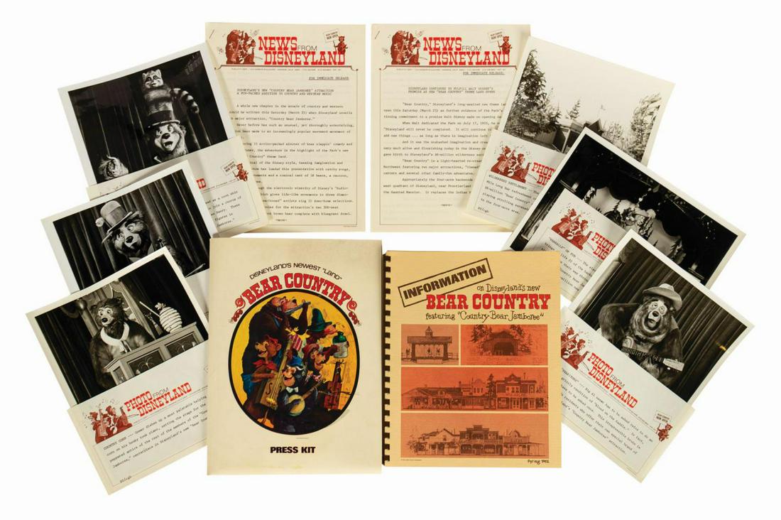 Milt Albright's Disneyland Bear Country Press Kit. (1 of 4)