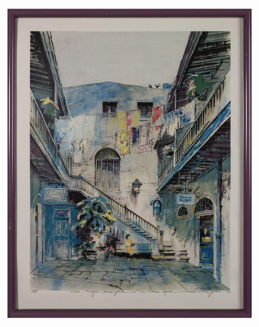 Herb Ryman Signed Royal Courtyard Print. (1 of 1)
