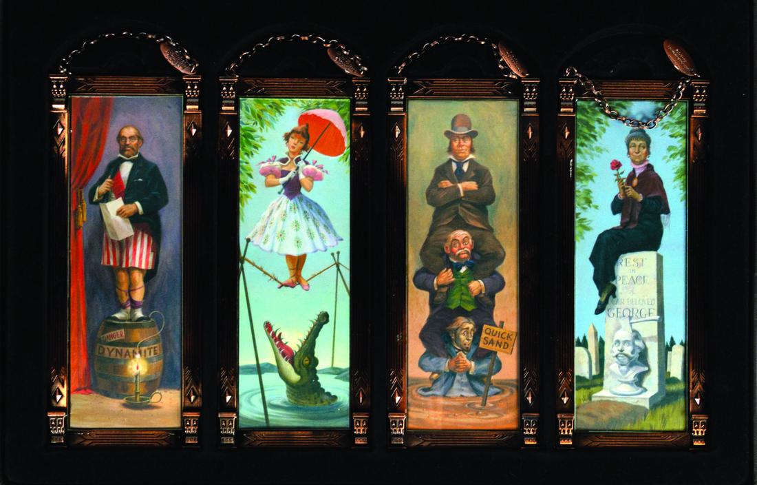 Haunted Mansion Framed Glass Stretching Portraits. (1 of 6)