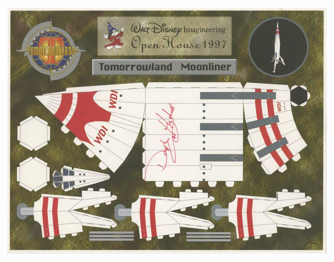 Doug Hartwell Signed Moonliner Paper Model. (1 of 1)