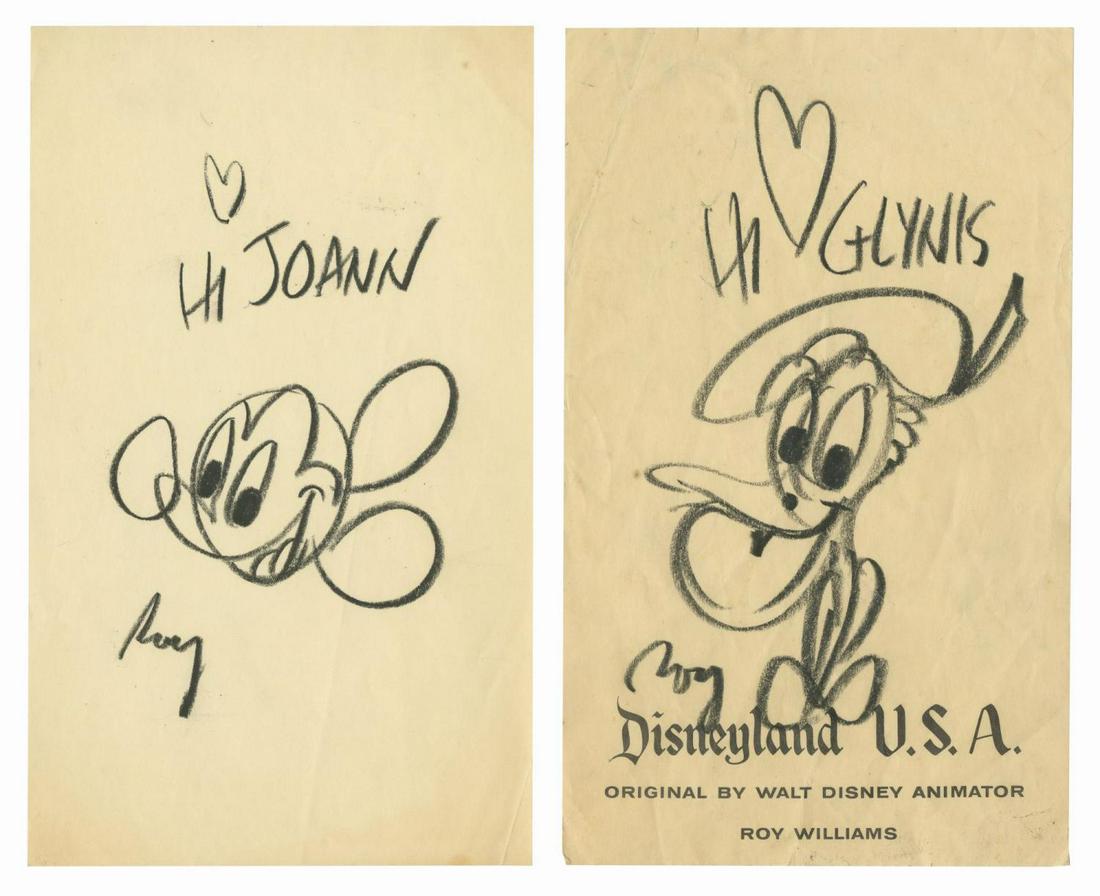 A Pair of Roy Williams Disneyland Character Sketches. (1 of 1)
