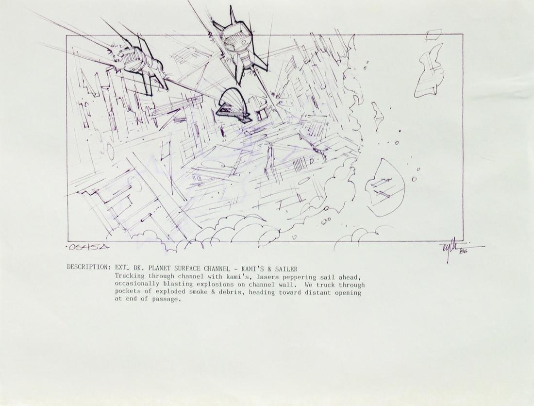 Captain EO Original Storyboard. (1 of 1)