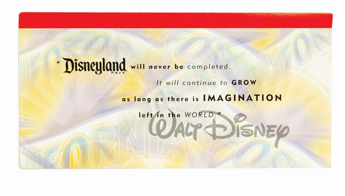 California Adventure Grand Opening Invitation.: (California Adventure, 2001) A rare original invitation to the grand opening of Disney California Adventure. The fold-out invitation contains a three-layer die-cut pop-up depicting California-themed l