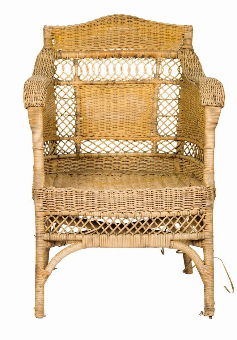 Titanic Palm Court Wicker Wingback Chair Prop. (1 of 3)