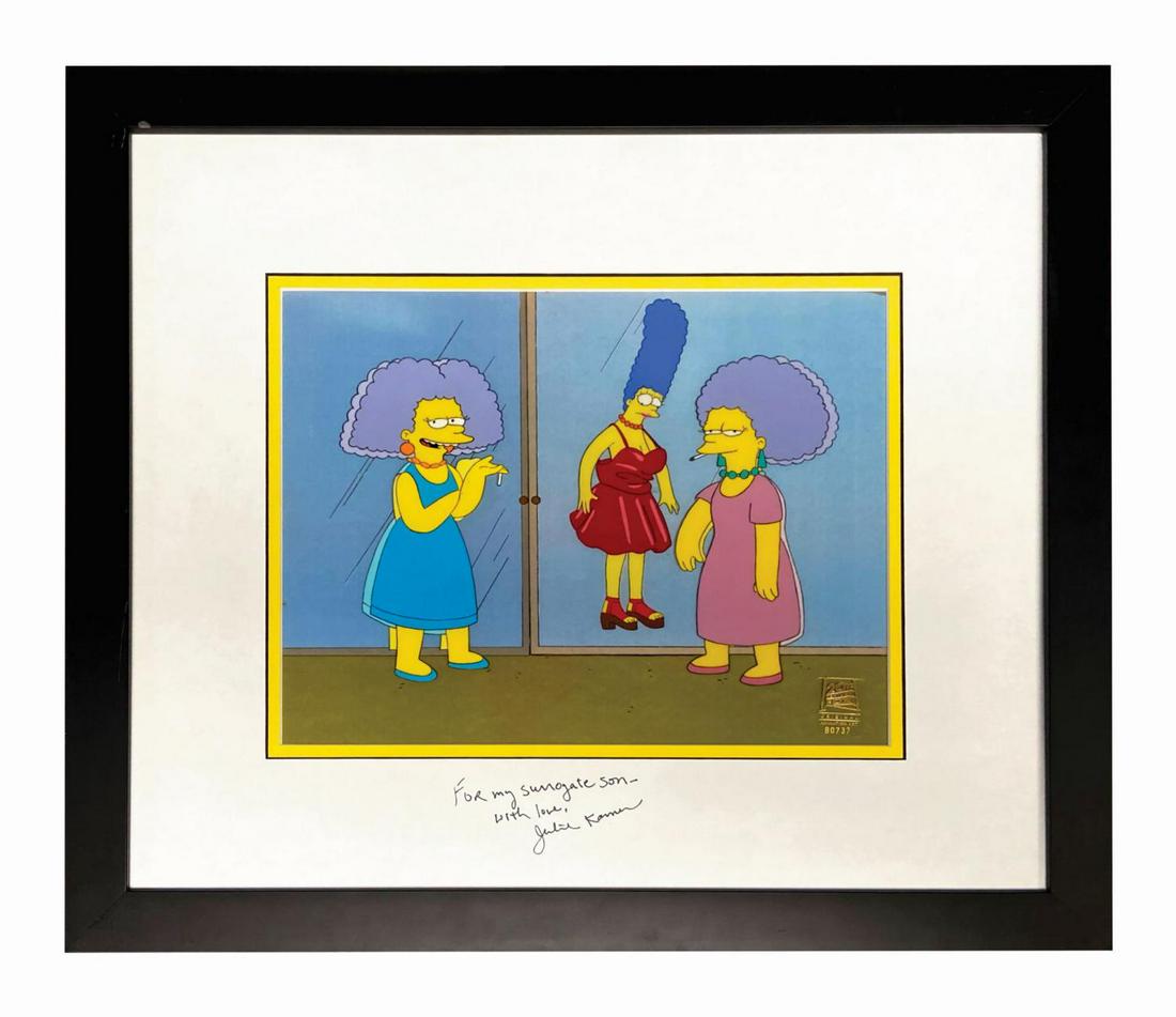 The Simpsons Marge & Sisters Cel Signed by Julie Kavner (1 of 2)