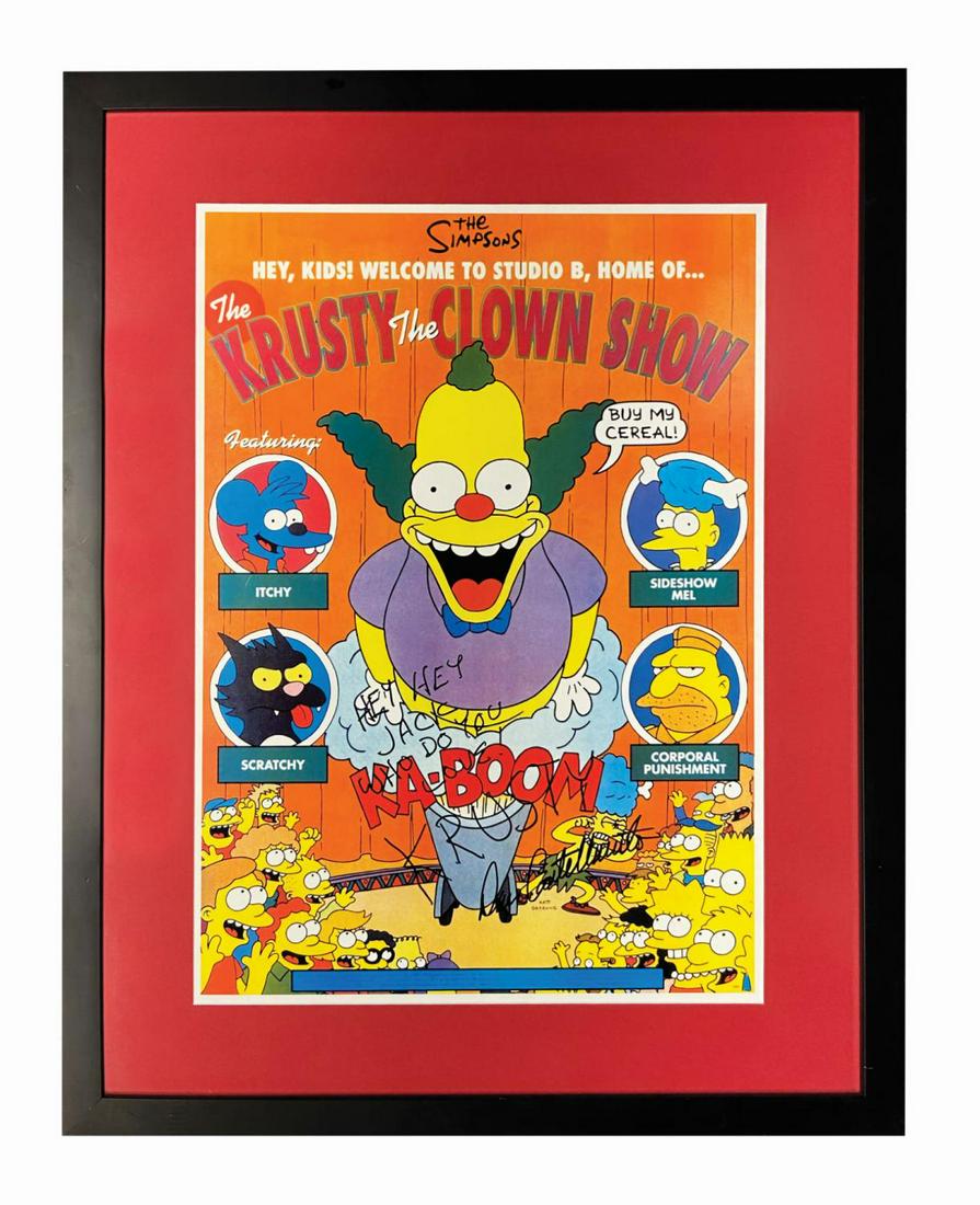 Dan Castellaneta Signed Krusty the Clown Show Print. (1 of 1)