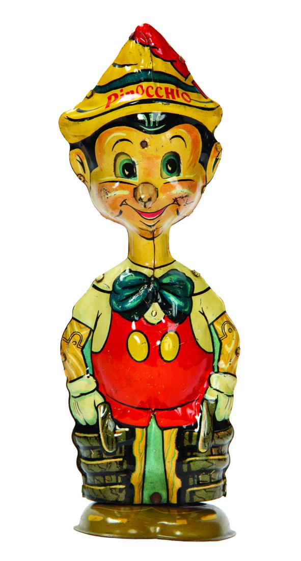 Walking Pinocchio Wind-Up Tin Toy. (1 of 5)