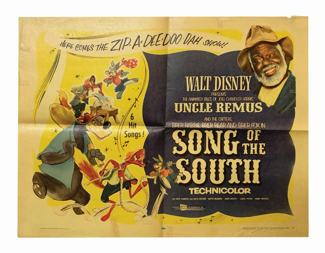 "Song of the South" 1956 Re-Release Poster. (1 of 1)