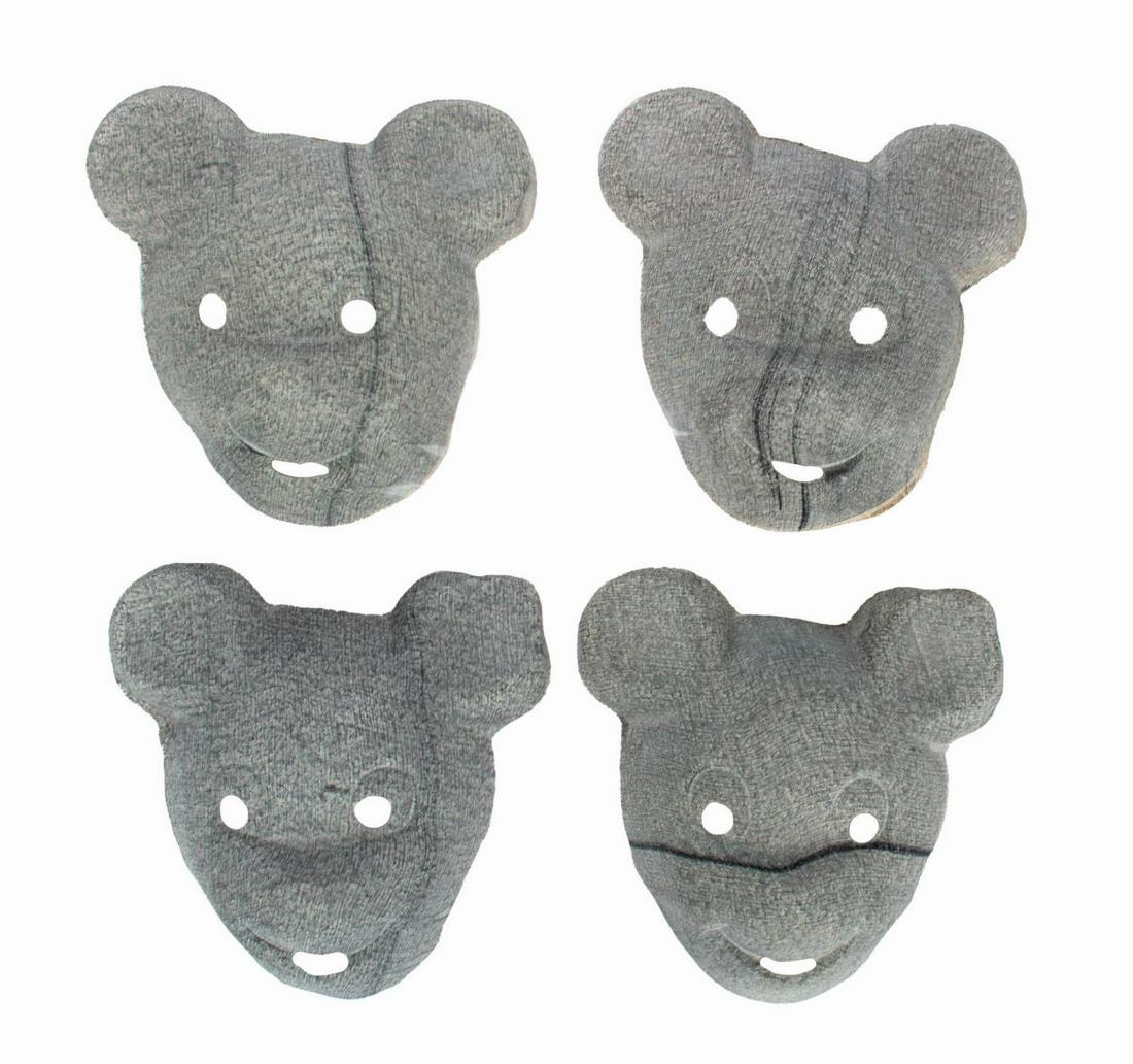 Set of (4) Vintage Mickey Mouse Gauze Masks. (1 of 1)
