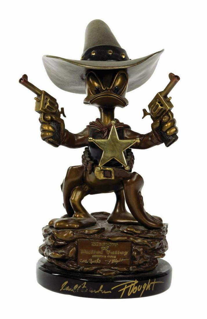 Sheriff of Bullet Valley Donald Duck Bronze Statue. (1 of 5)