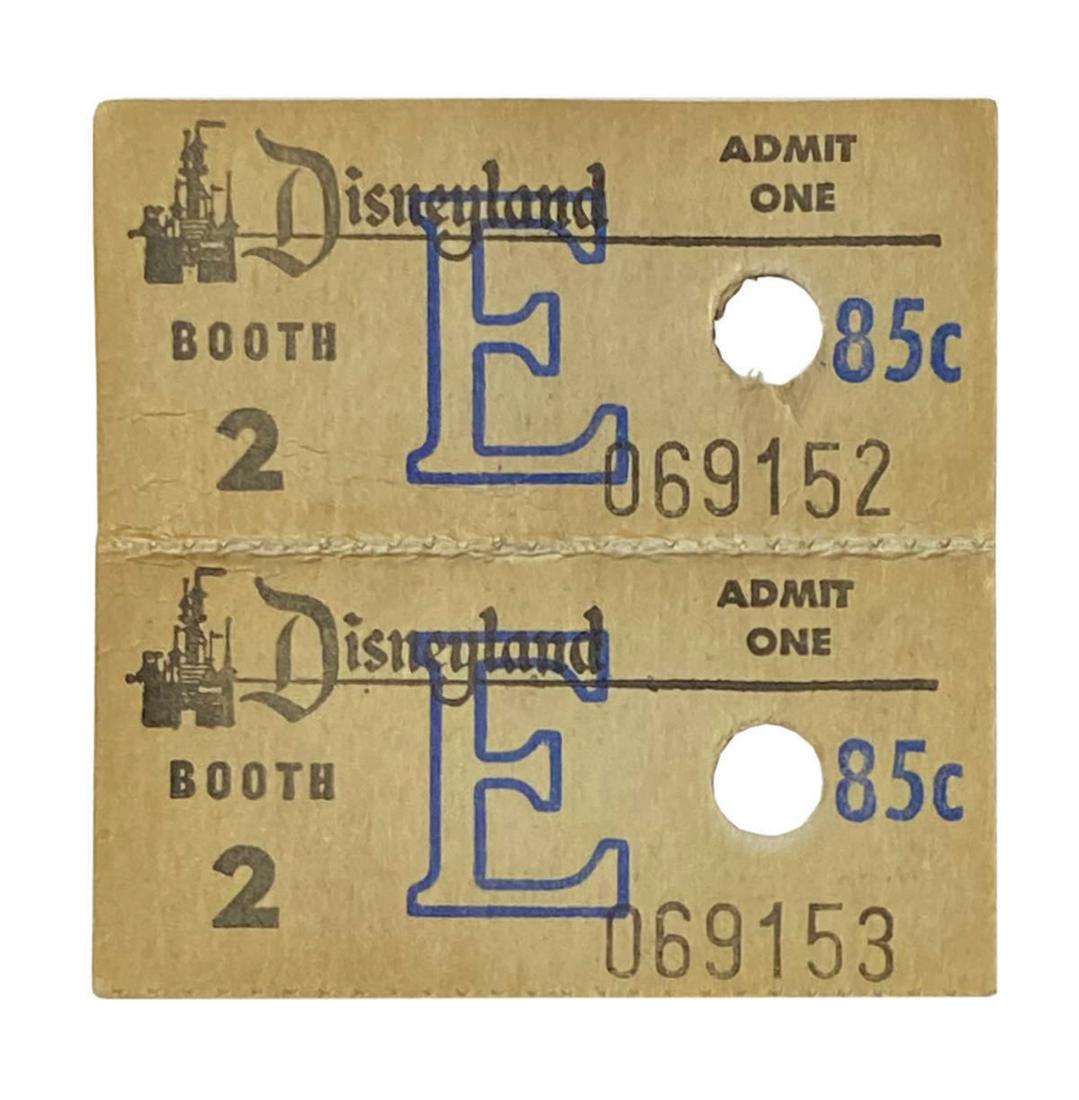 Pair of (2) Disneyland E Tickets. (1 of 3)