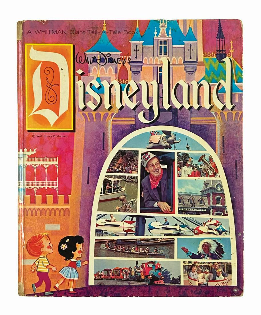 "Walt Disney's Disneyland" Whitman Tell-A-Tale Book.: (Disneyland, 1964) A rare hardcover Whitman Giant Tell-A-Tale book titled, "Walt Disney's Disneyland." This oversized book is full of wonderful vintage photos of Disneyland in its prime. The Enchanted