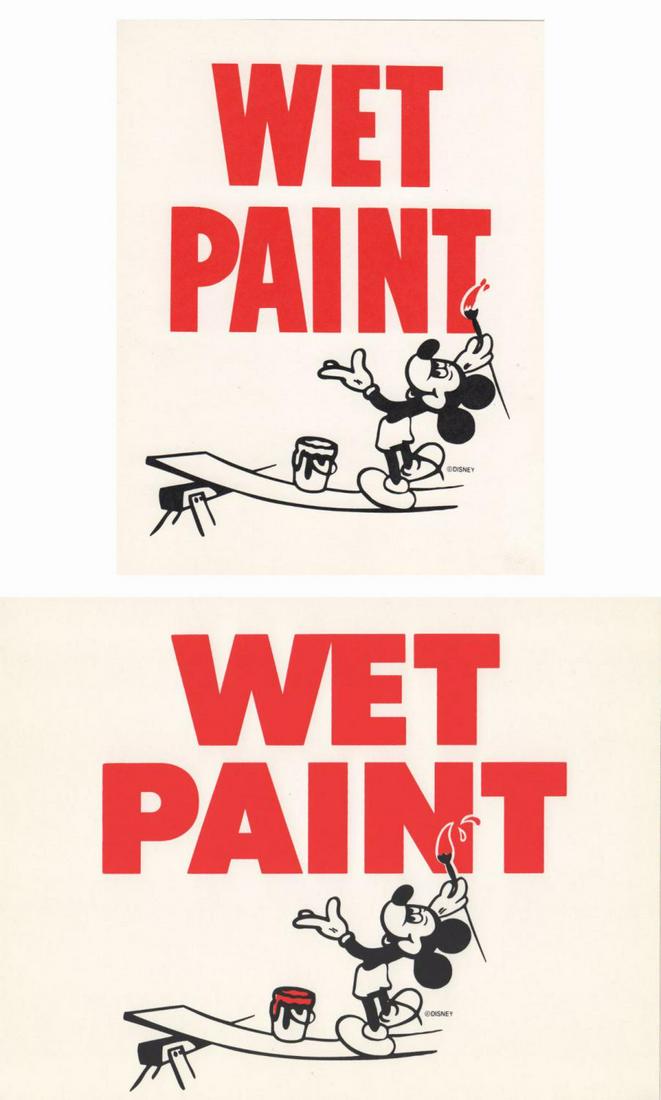 Collection of (3) Wet Paint Signs. (1 of 3)