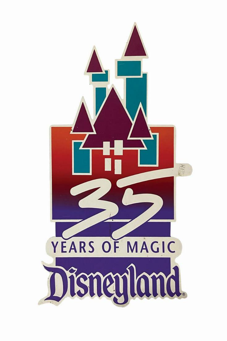Oversized Disneyland 35th Anniversary Lamppost Sign. (1 of 1)