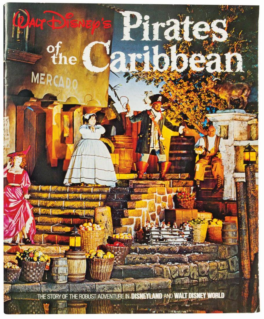 Walt Disney's Pirates of the Caribbean Souvenir Book.: (Disneyland, 1974) A vintage official Pirates of the Caribbean souvenir book sold exclusively at Disneyland and Walt Disney World. The full-color 47-page book contains extensive information on the dev