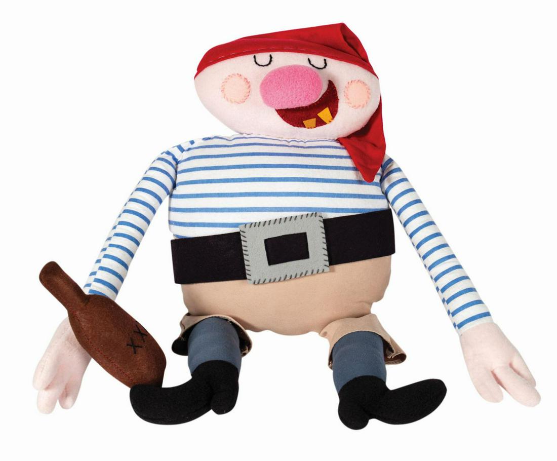 Pirates of the Caribbean "First Mate" Plush Doll.: (Disneyland, 2007) A Pirates of the Caribbean plush doll titled "First Mate" by artist Michelle Valigura to commemorate the iconic Disneyland attraction's 40th anniversary. Constructed of fabric and f