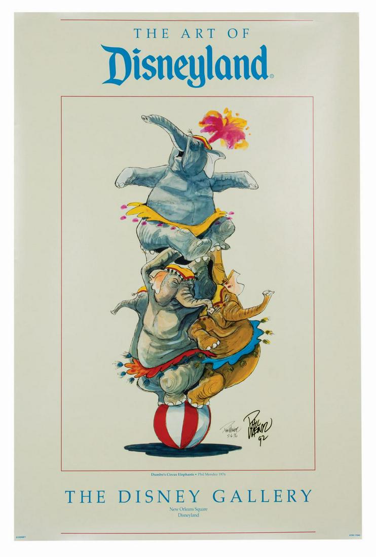 Phil Mendez Signed Dumbo's Circus Elephants Poster. (1 of 2)