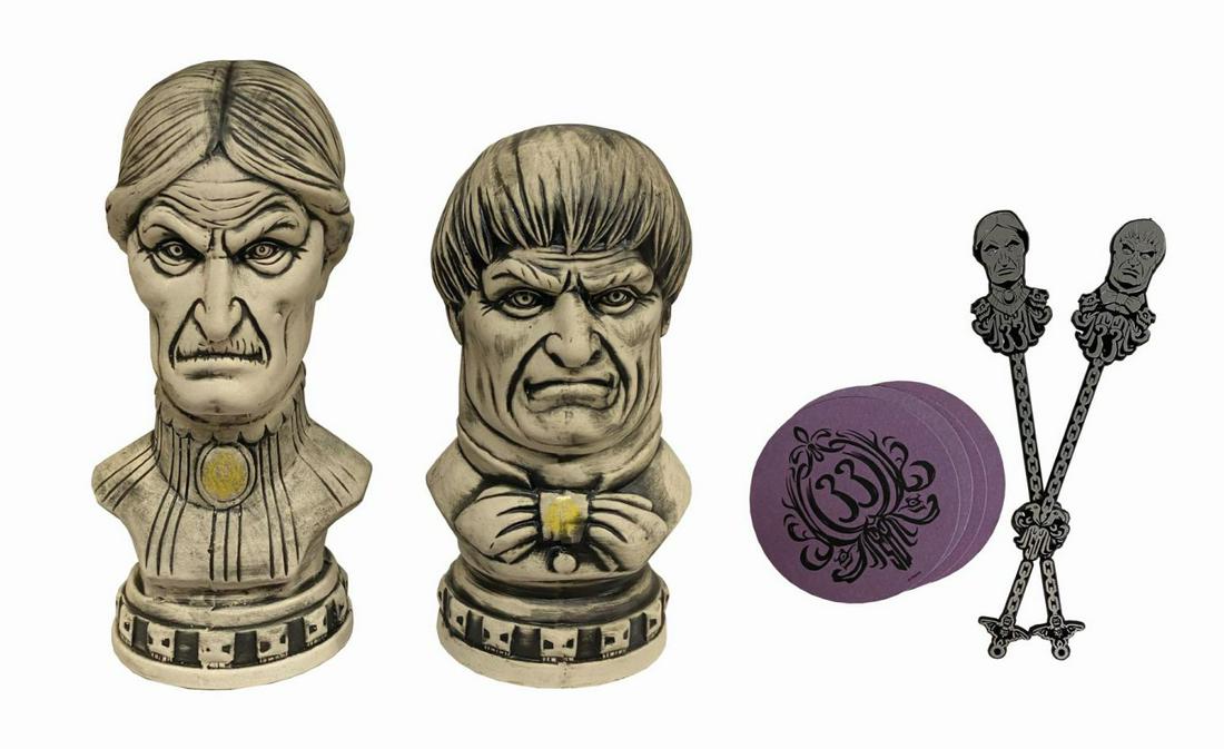 Pair of Club 33 Haunted Mansion Anniversary Tiki Mugs. (1 of 3)