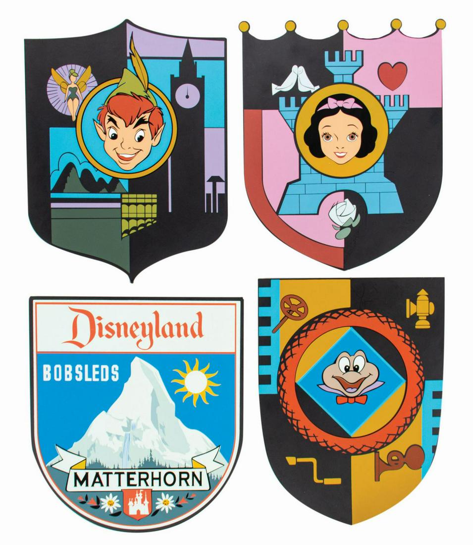 Fantasyland 50th Anniversary (4) Shield Sign Set. (1 of 5)