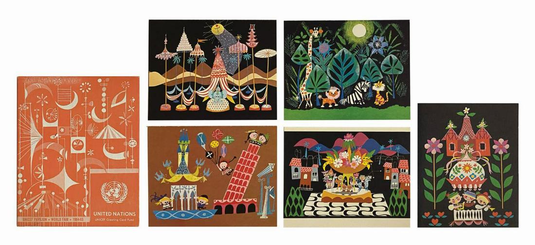 Mary Blair World's Fair Small World Greeting Cards. (1 of 3)