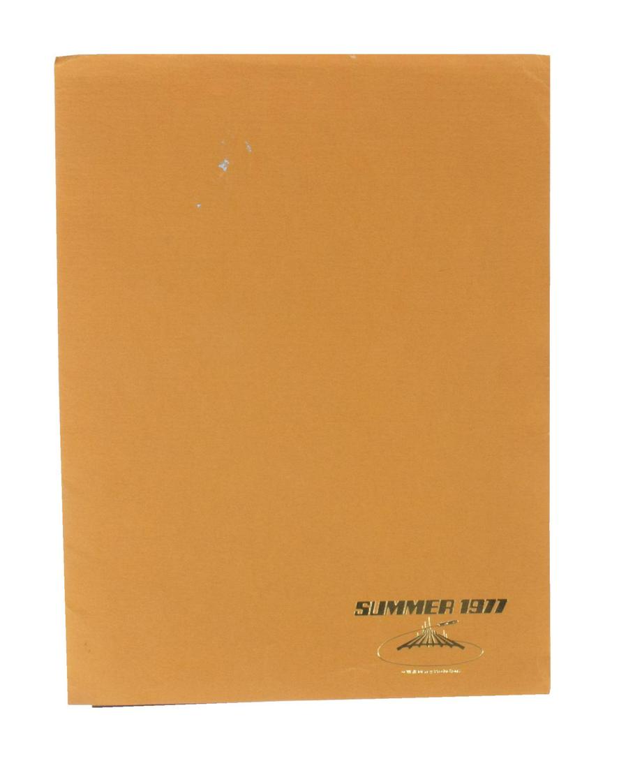 Space Mountain Summer '77 Cast Appreciation Folder. (1 of 2)