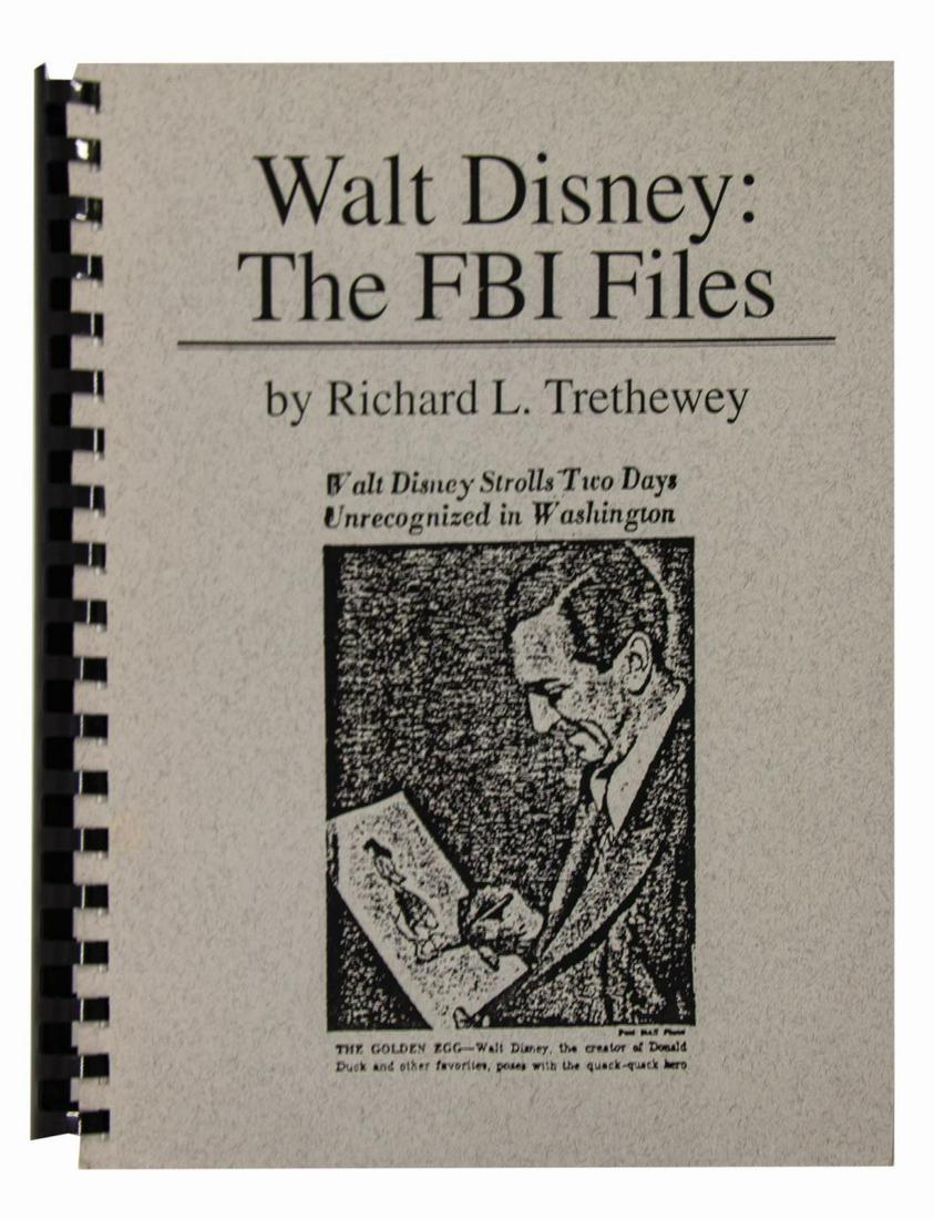 Walt Disney: The FBI Files Signed Book. (1 of 4)