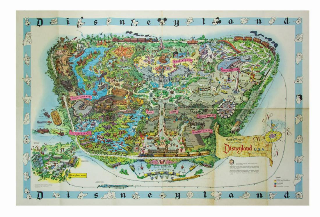 1962 Disneyland Souvenir Map. (1 of 1)