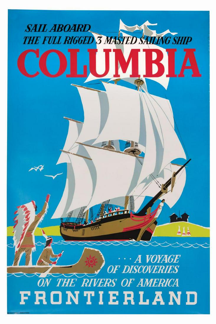 Sailing Ship Columbia Disney Gallery Attraction Poster. (1 of 1)