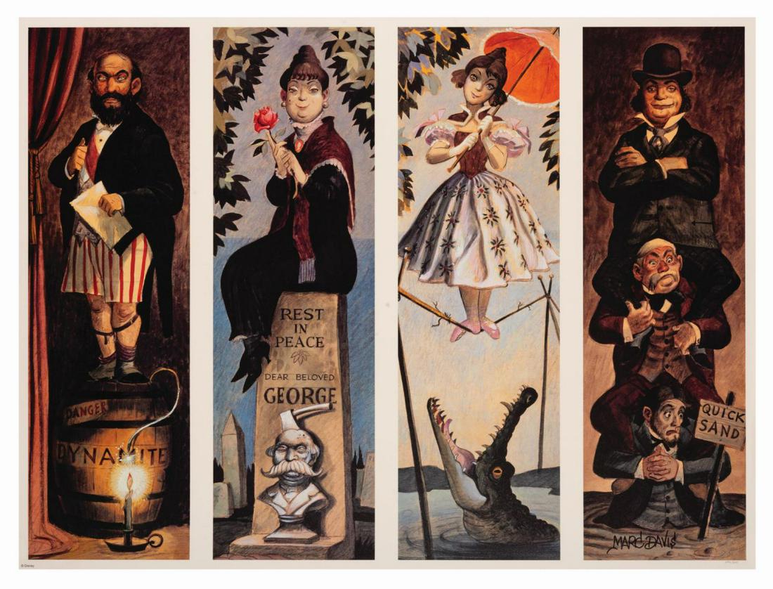 Marc Davis Signed Stretching Room Concept Print. (1 of 2)