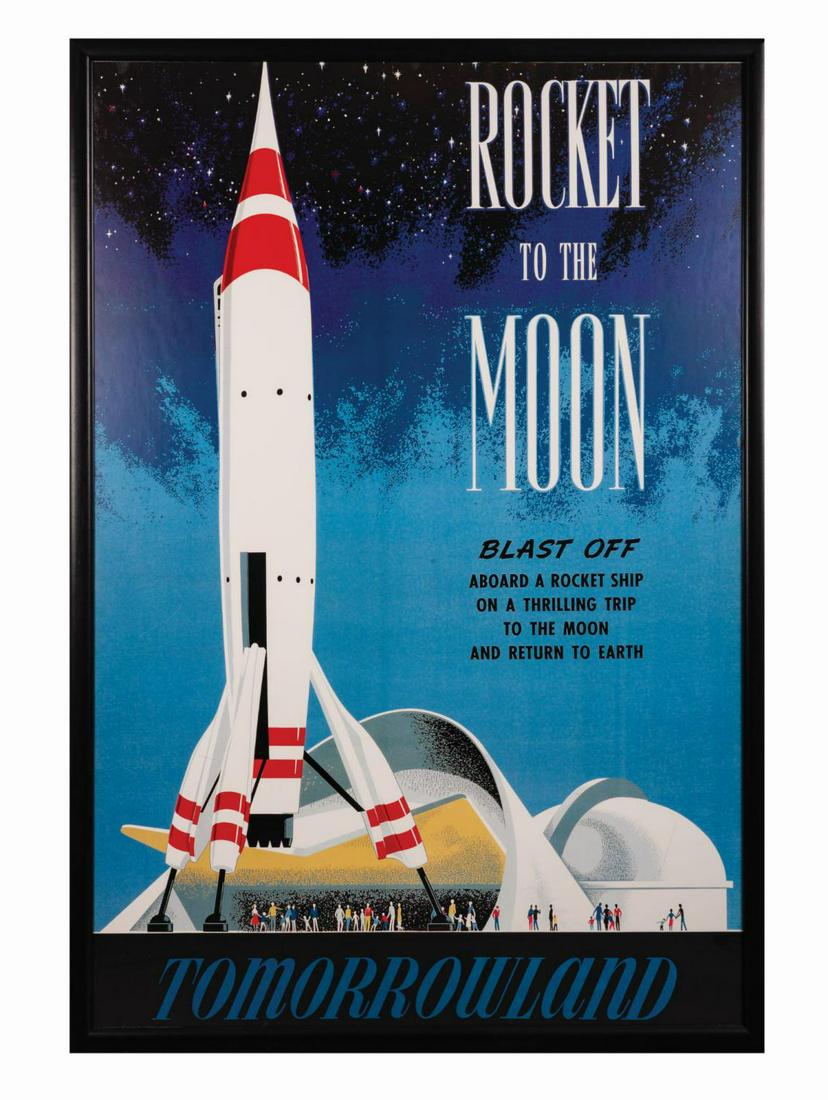 Rocket to the Moon Disney Gallery Attraction Poster. (1 of 1)