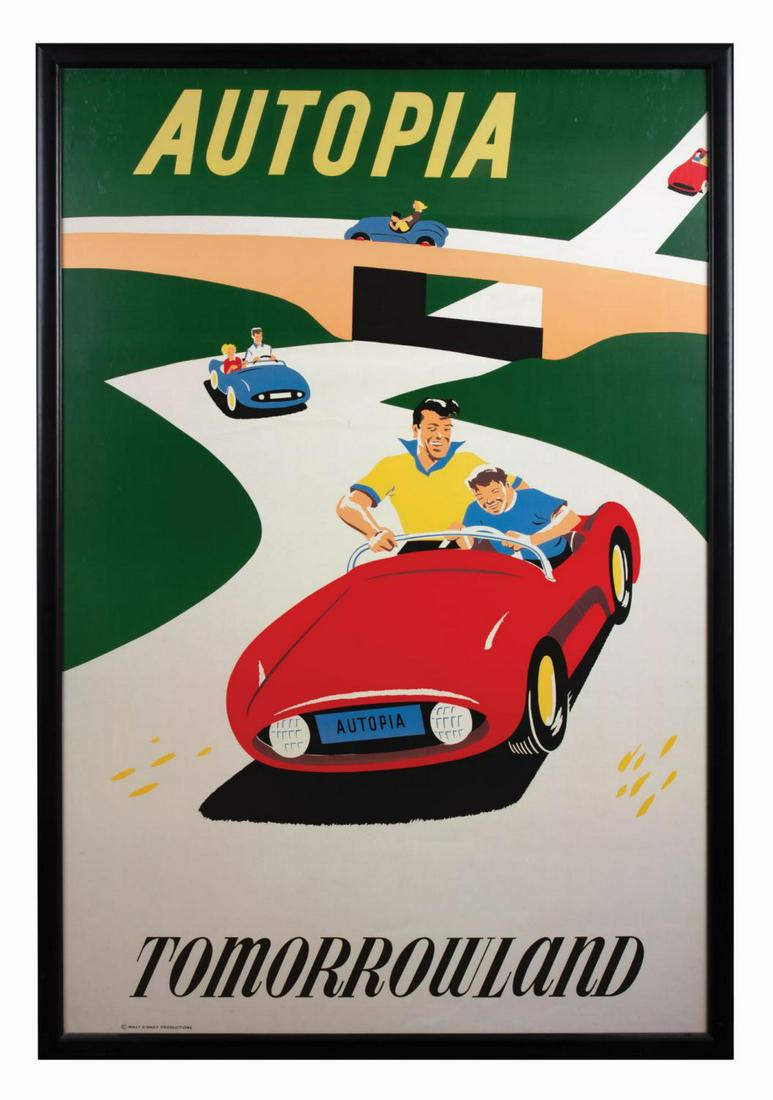 Autopia Disney Gallery Attraction Poster. (1 of 1)