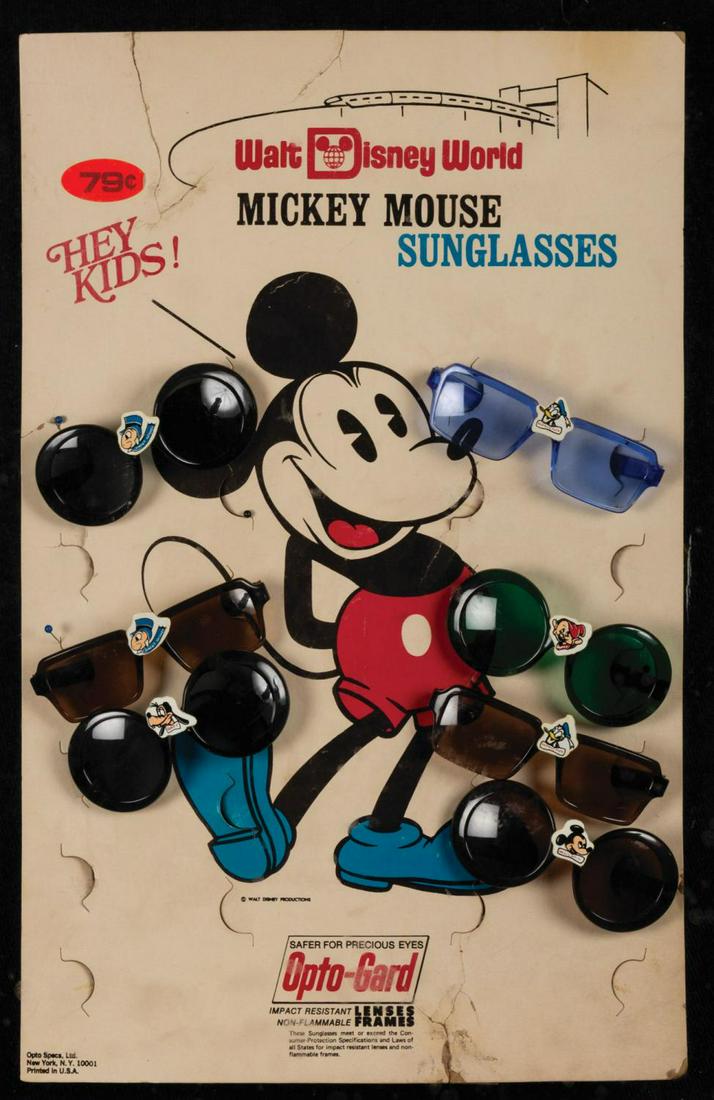 Framed Disney World Mickey Mouse Sunglasses Display. (1 of 2)