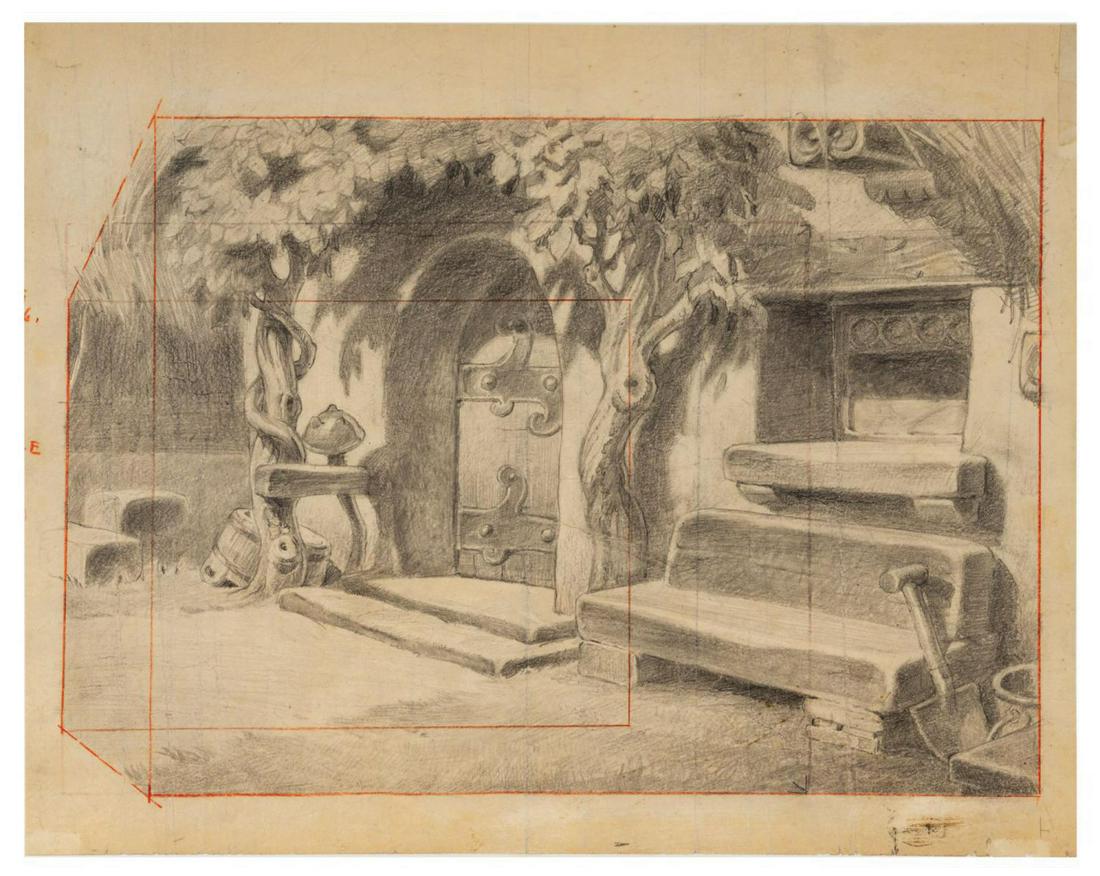 Snow White & the Seven Dwarfs Background Layout Drawing (1 of 1)