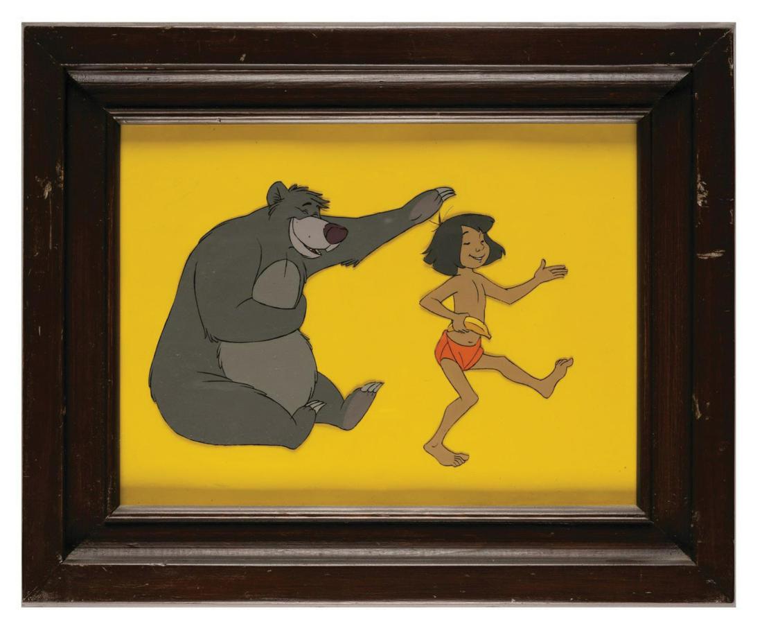 Jungle Book Production Cel Set-Up of Baloo & Mowgli. (1 of 2)