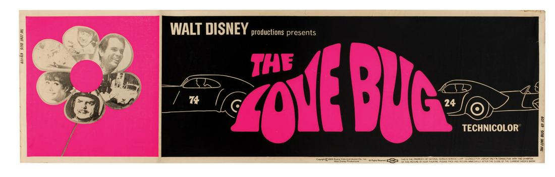 The Love Bug Large Silkscreened Banner. (1 of 3)