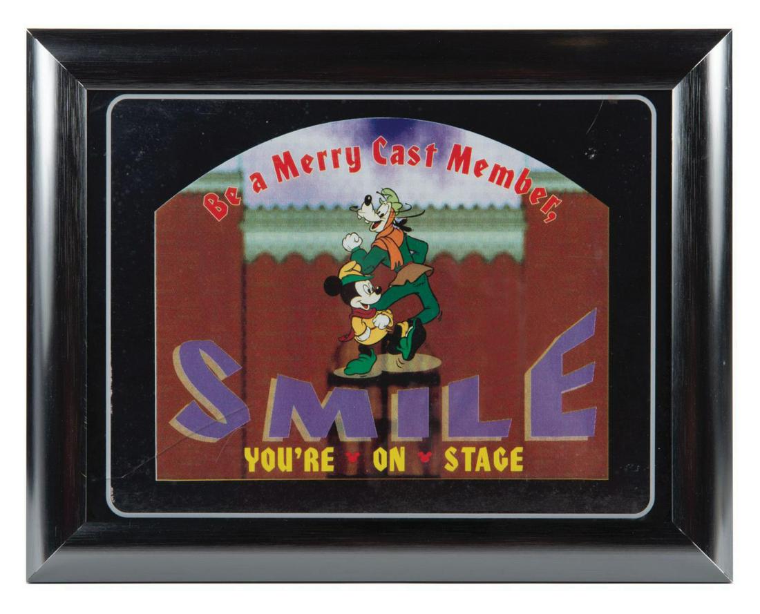 Smile You're On Stage Cast Member Sign. (1 of 1)