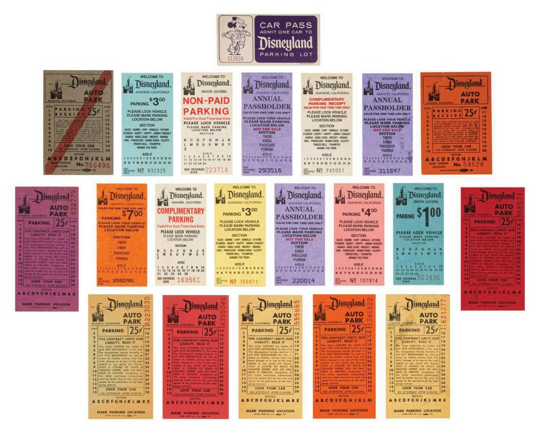Collection of (20) Disneyland Parking Lot Passes. (1 of 1)