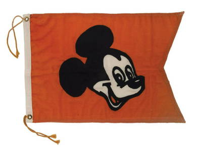 Mickey Mouse Main Street Station Flag.