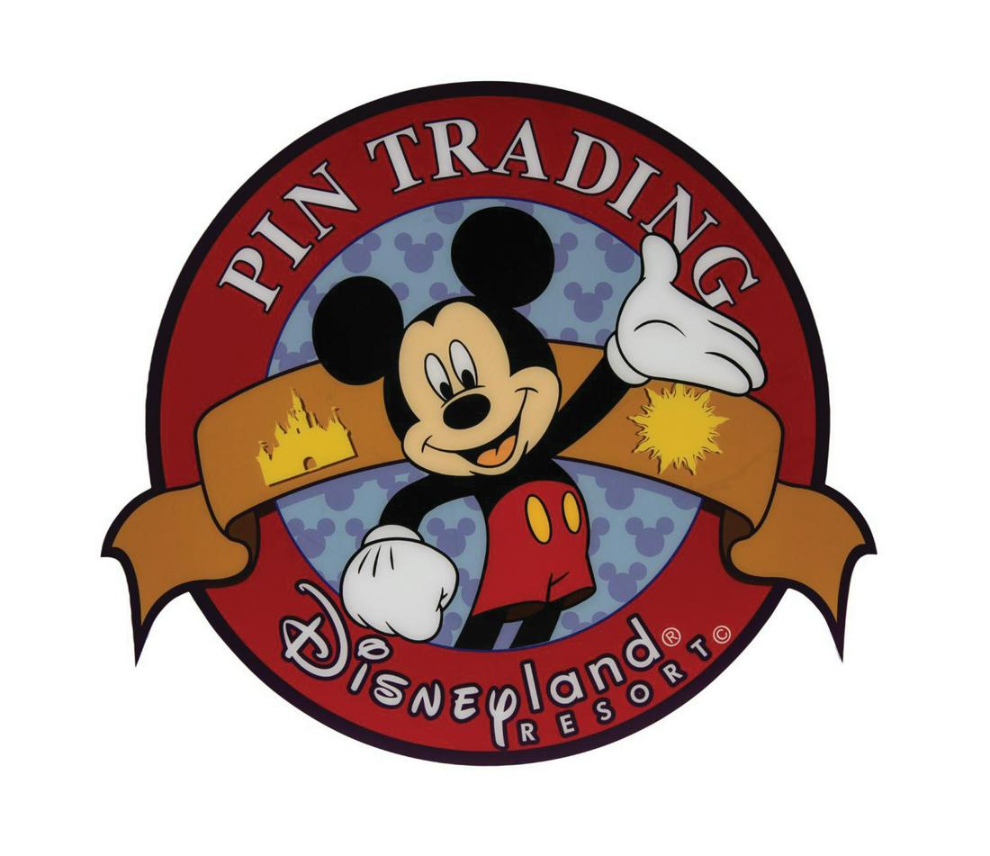 Pin Trading at Disneyland Sign. (1 of 1)