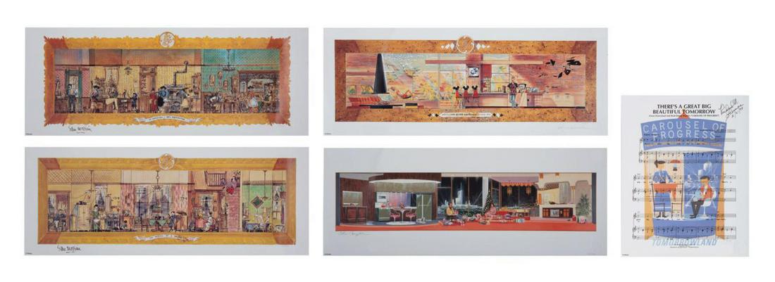 Set of (5) Carousel of Progress Signed Lithographs. (1 of 7)