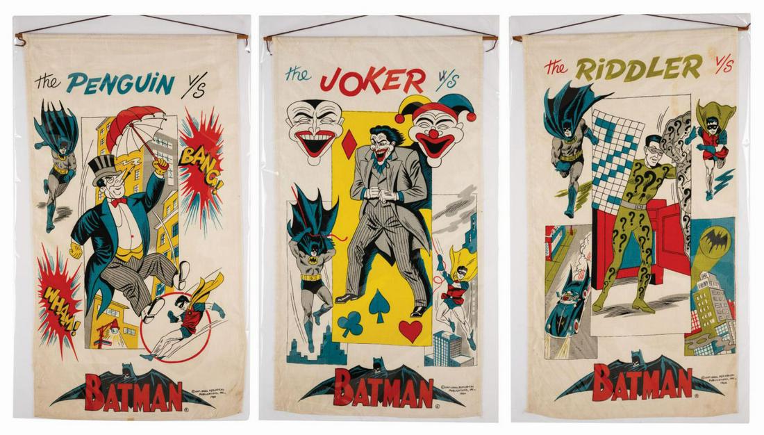 Set of (3) Batman Tapestries by NPP. (1 of 4)